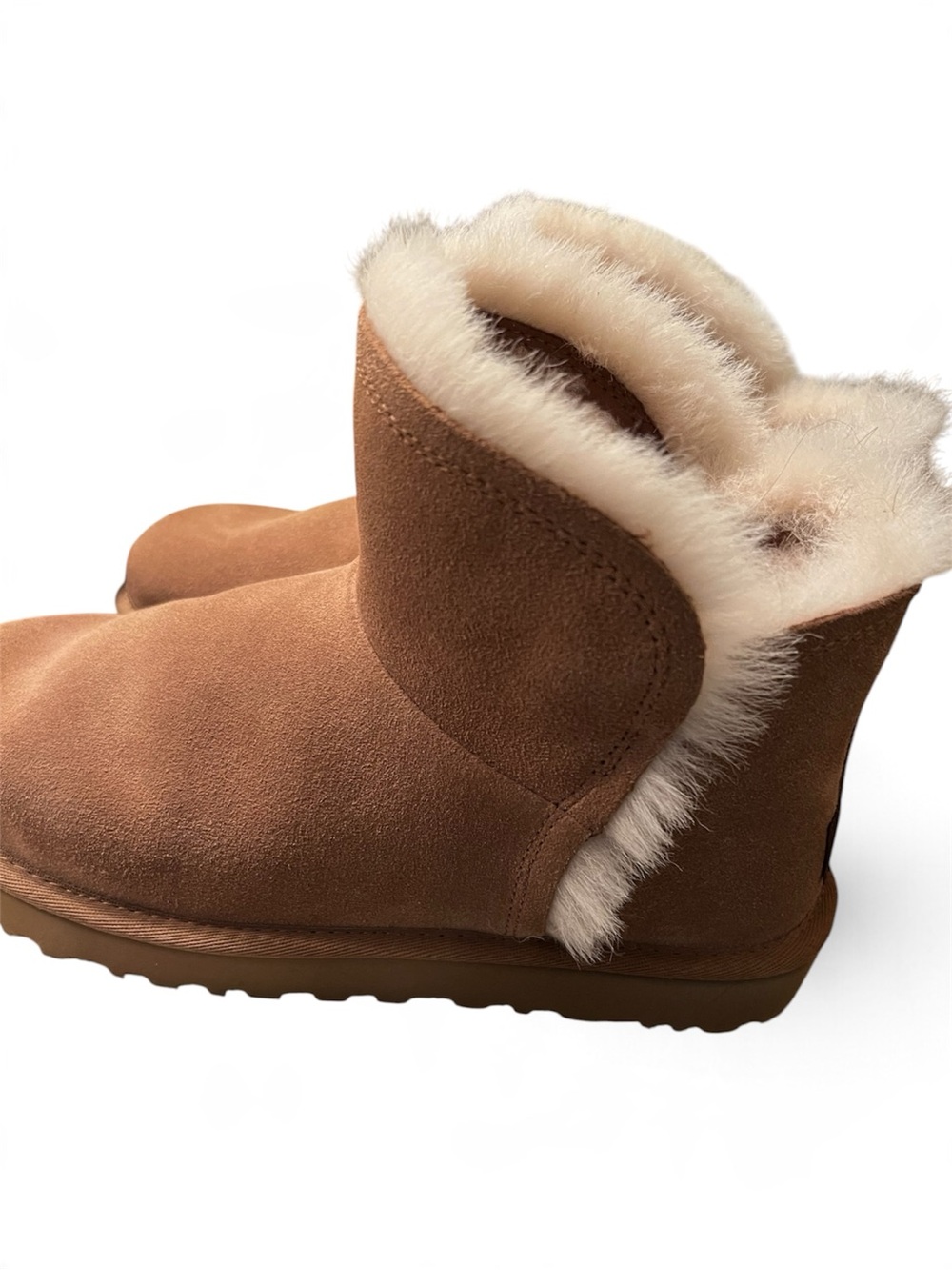 UGG new Classic Shearling-Lined Short Winter Boots - Chestnut